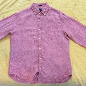 J. Crew Men's Button-Down Shirt in Dusty Pink